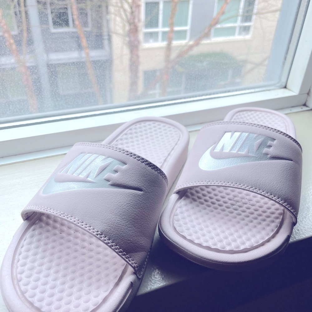 Size 7 - Nike Slides - Particle Rose/Metallic Silver - Picture 3 of 7